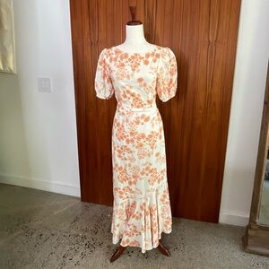 Peony flower dress
